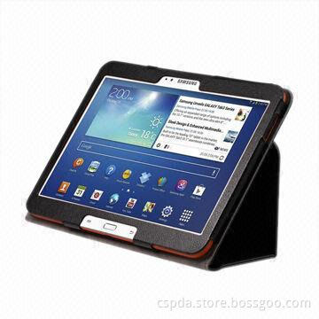 2013 New Arrival PU Back Stand Case for Samsung Tab 3, 10.1-inch with pen slot